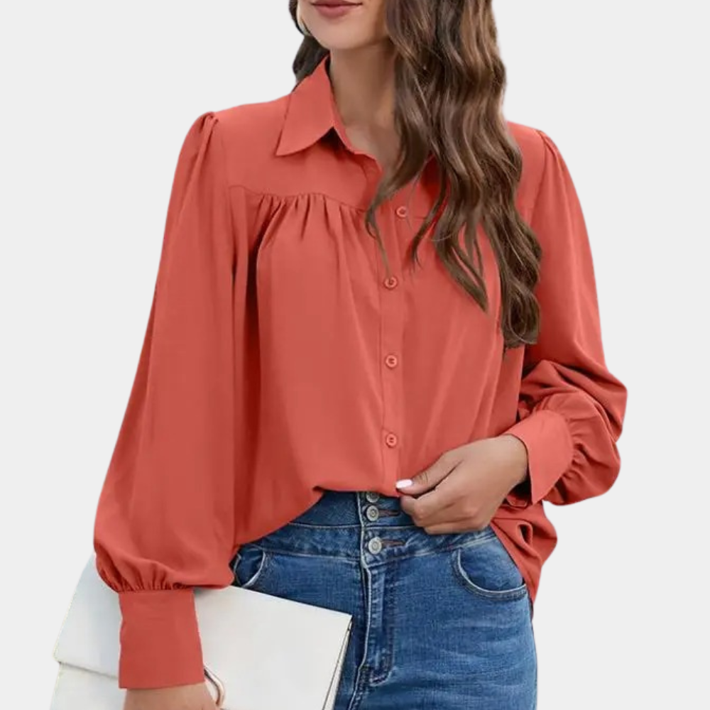 Ava™ Damesblouse met Ballonmouwen