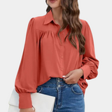 Ava™ Damesblouse met Ballonmouwen