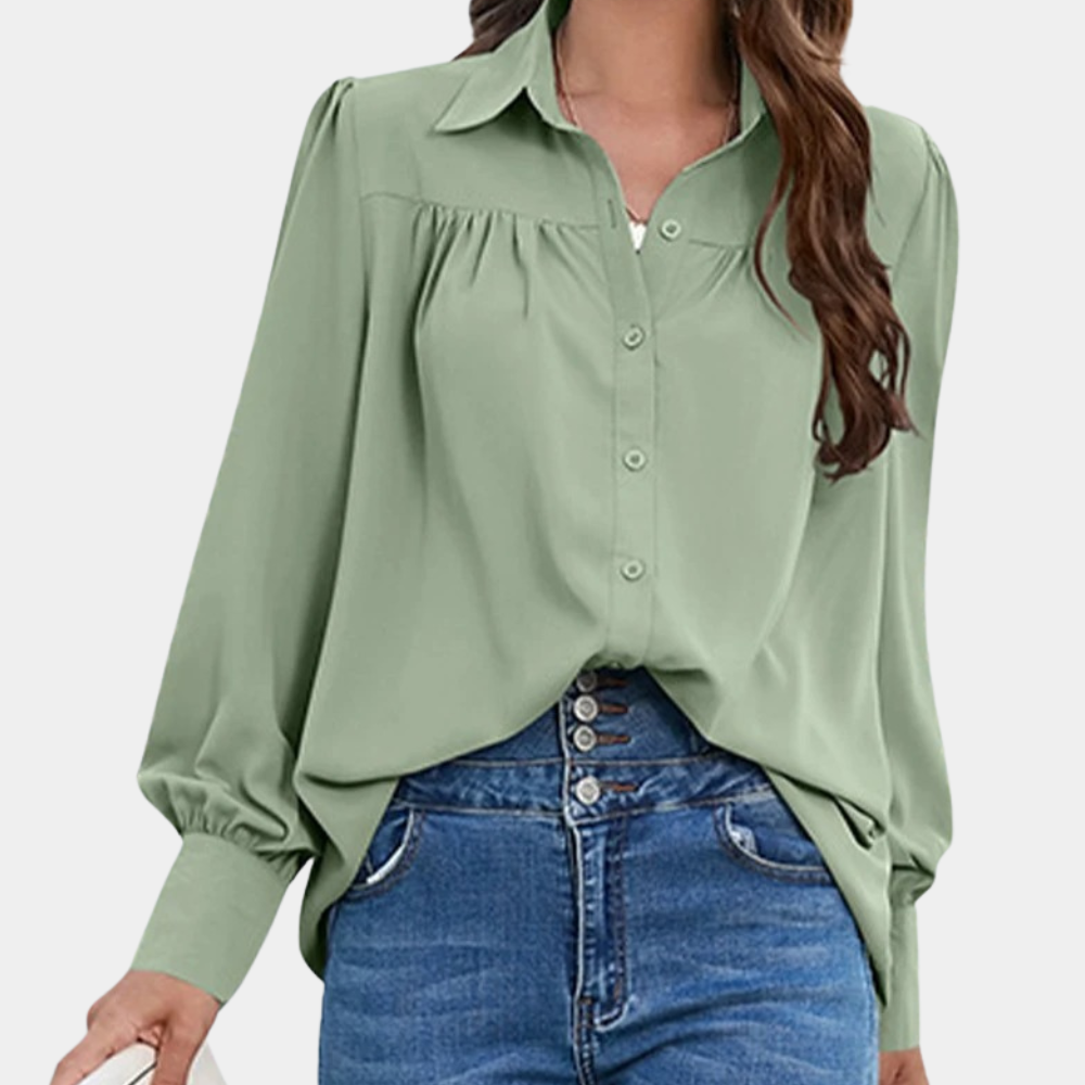 Ava™ Damesblouse met Ballonmouwen