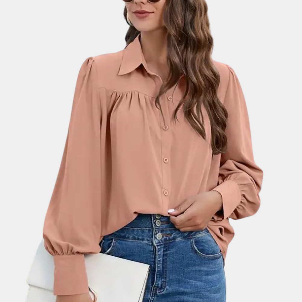 Ava™ Damesblouse met Ballonmouwen