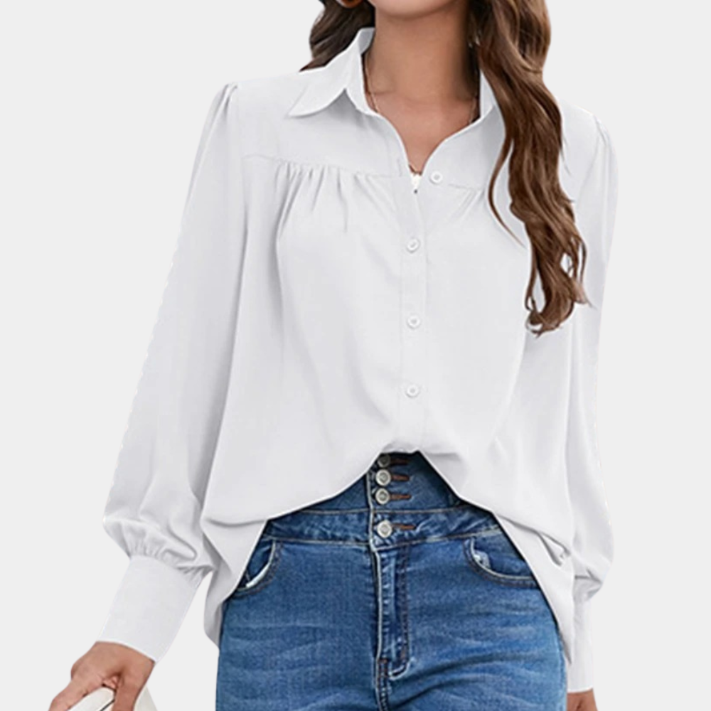 Ava™ Damesblouse met Ballonmouwen