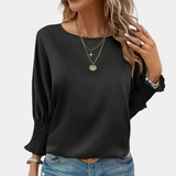 Simone™ Elegante Zwarte Damesblouse
