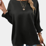 Simone™ Elegante Zwarte Damesblouse