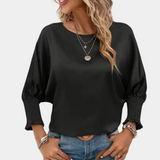 Simone™ Elegante Zwarte Damesblouse
