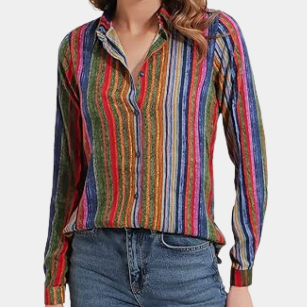 Cecilia™ Dames Blouse met Multicolor