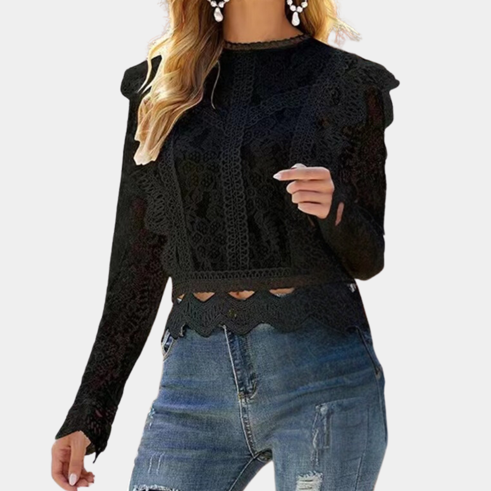 Bonnie™ Dames Kanten Blouse
