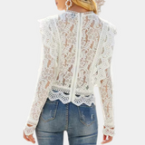 Bonnie™ Dames Kanten Blouse