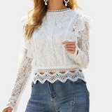 Bonnie™ Dames Kanten Blouse