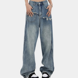 Evangeline™ Dames Baggy Jeans