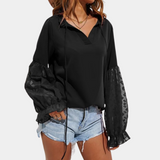 Eliane™ Damesblouse met Kantmouwen