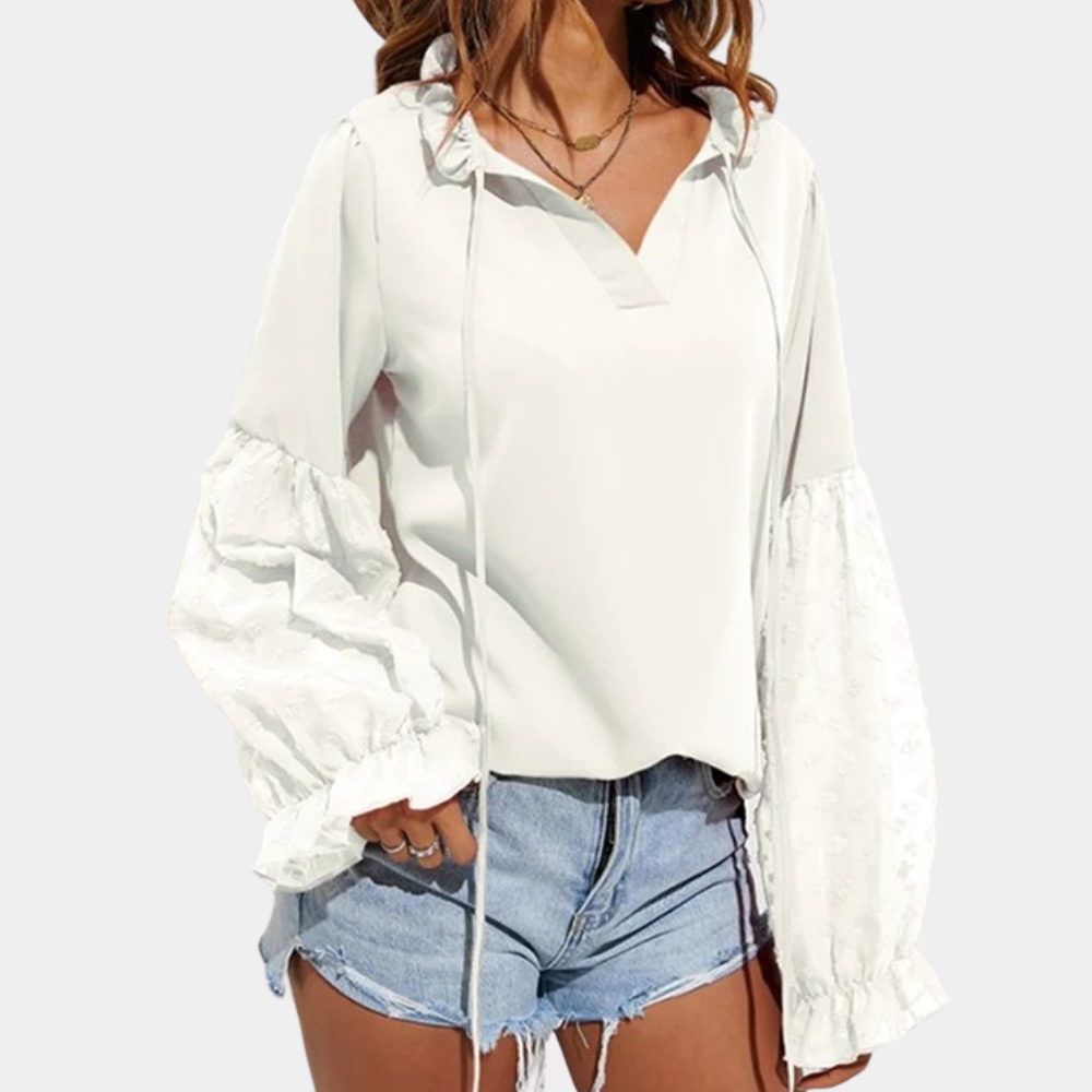 Eliane™ Damesblouse met Kantmouwen