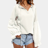 Eliane™ Damesblouse met Kantmouwen
