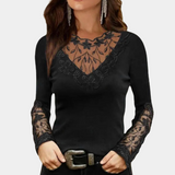 Amber™ Elegante Dames Top met Kant