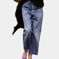 Flora™  Dames Cropped Straight Leg Jeans