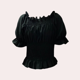 Evelien™ Dames Off-Shoulder Ruches Top