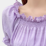 Evelien™ Dames Off-Shoulder Ruches Top