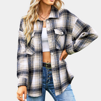 Eva™ Oversized Geruit Damesjack