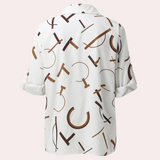 Alexandra™ Dames Blouse met Grafische Letters