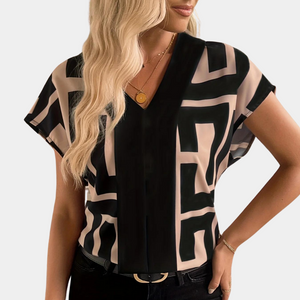 Emilia™ Dames Top met Grafische Print