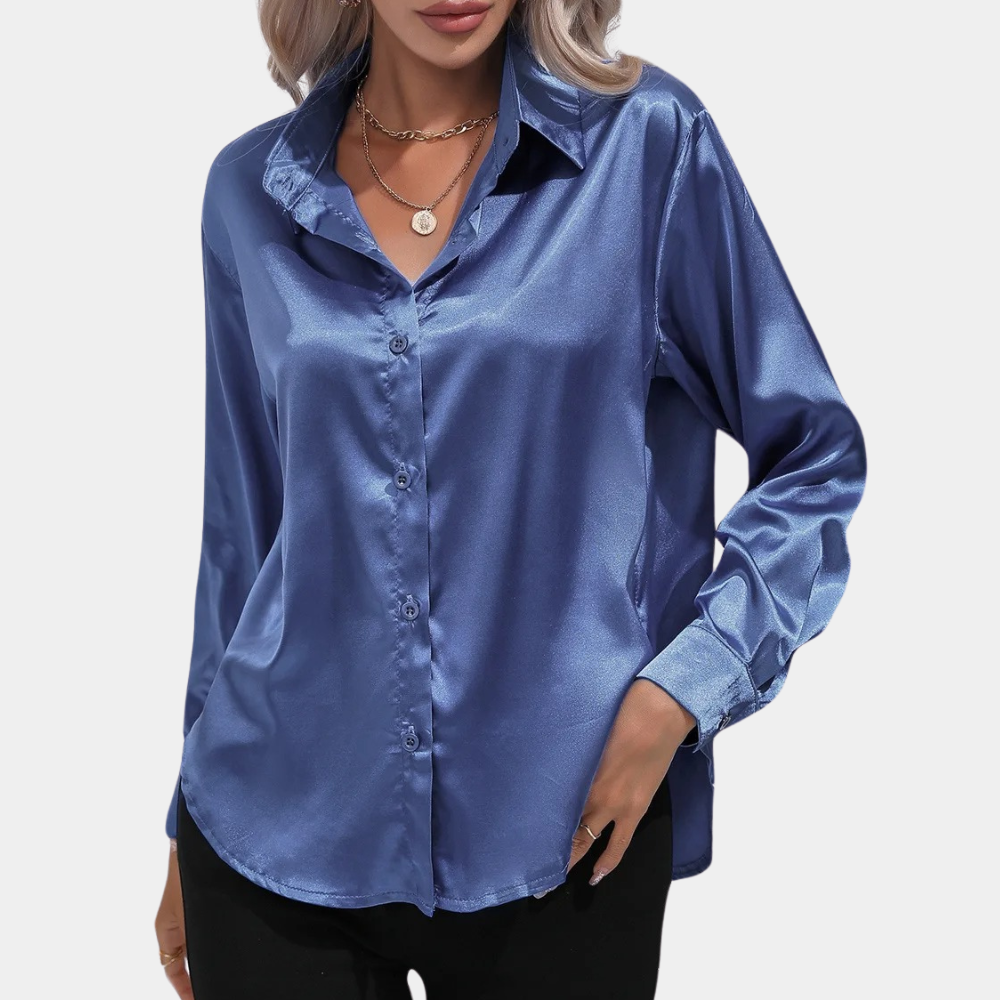 Jennifer™ Dames Satijnen Blouse