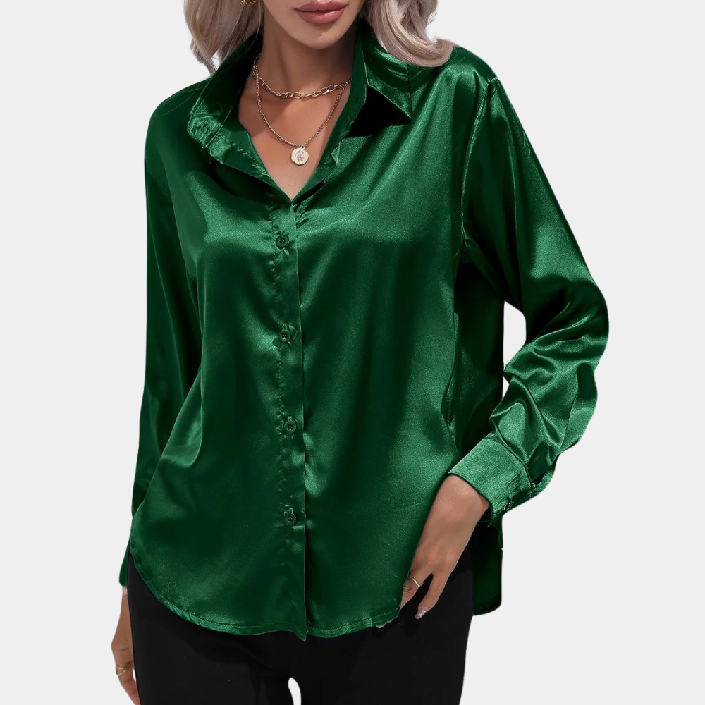 Jennifer™ Dames Satijnen Blouse