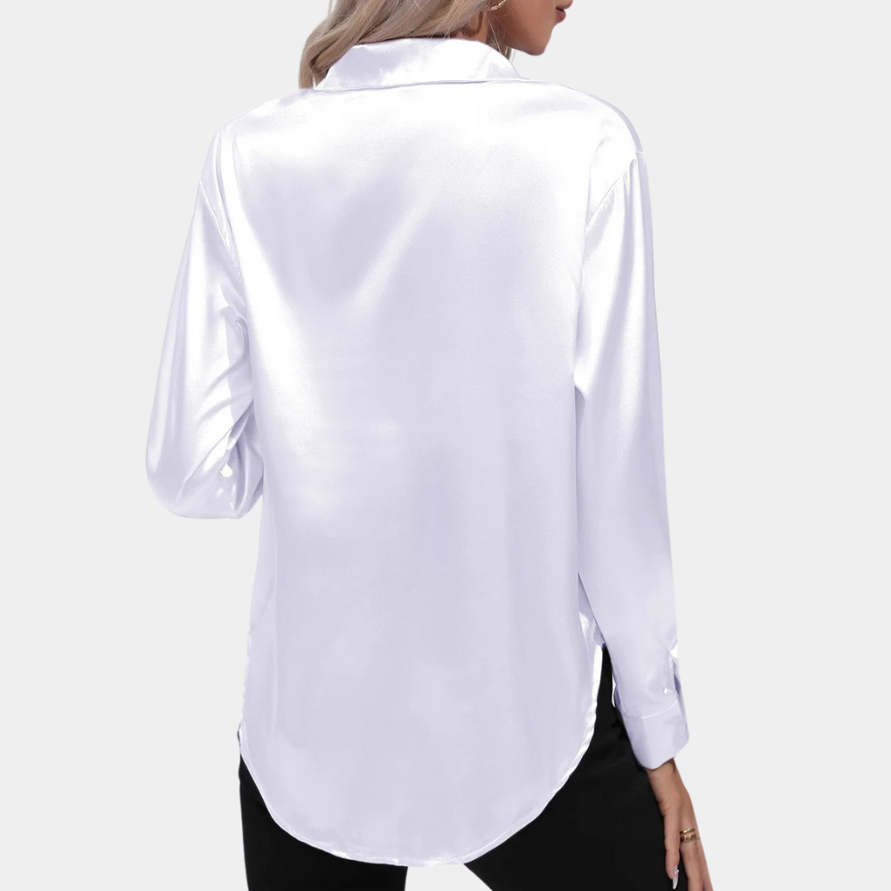 Jennifer™ Dames Satijnen Blouse