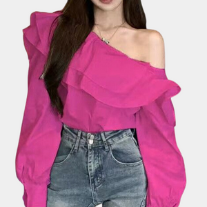 Noralie™ Dames One-Shoulder Blouse