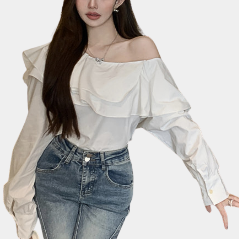 Noralie™ Dames One-Shoulder Blouse