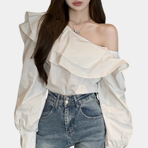 Noralie™ Dames One-Shoulder Blouse