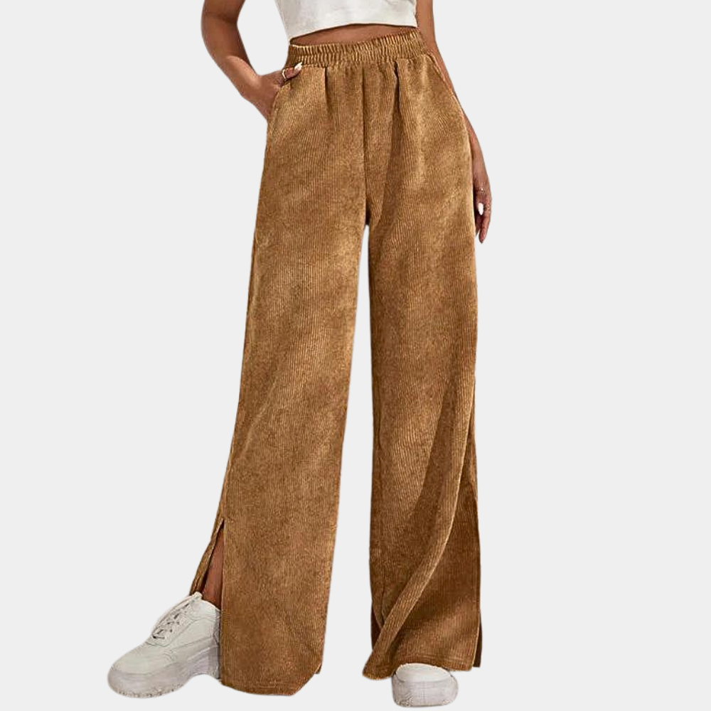 Clara™ Dames Ribfluwelen Loungebroek
