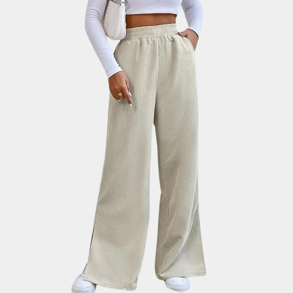 Clara™ Dames Ribfluwelen Loungebroek