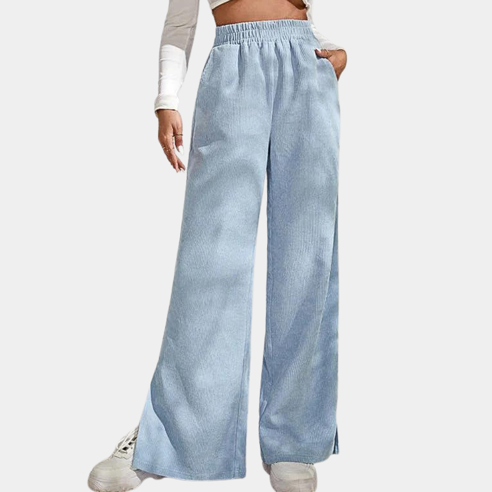 Clara™ Dames Ribfluwelen Loungebroek