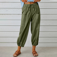 Penelope™ Dames Capri Linnenlook Broek