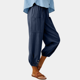Penelope™ Dames Capri Linnenlook Broek