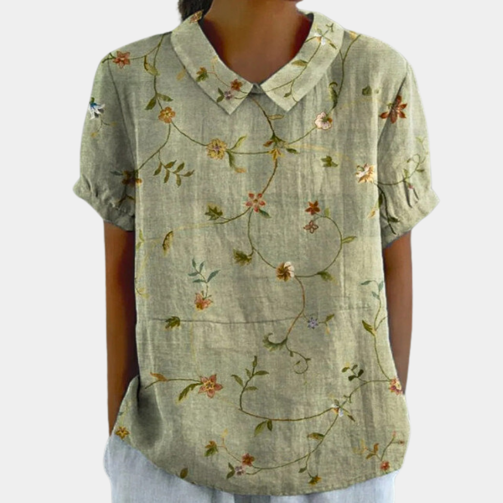 Harper™ Dames Blouse met Peter Pan Kraag