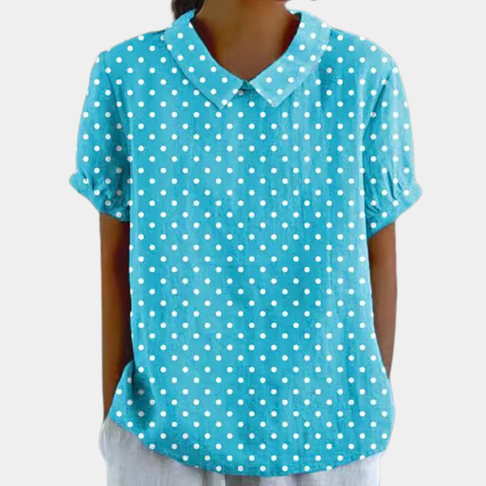 Harper™ Dames Blouse met Peter Pan Kraag