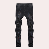 Jasper™ Heren Skinny Jeans met Verfspatten