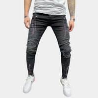 Jasper™ Heren Skinny Jeans met Verfspatten