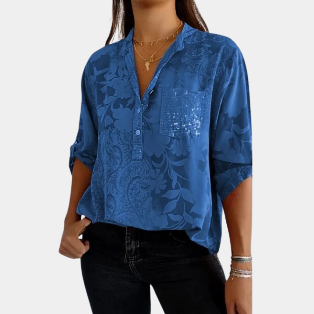 Esme™ Dames V-Hals Blouse
