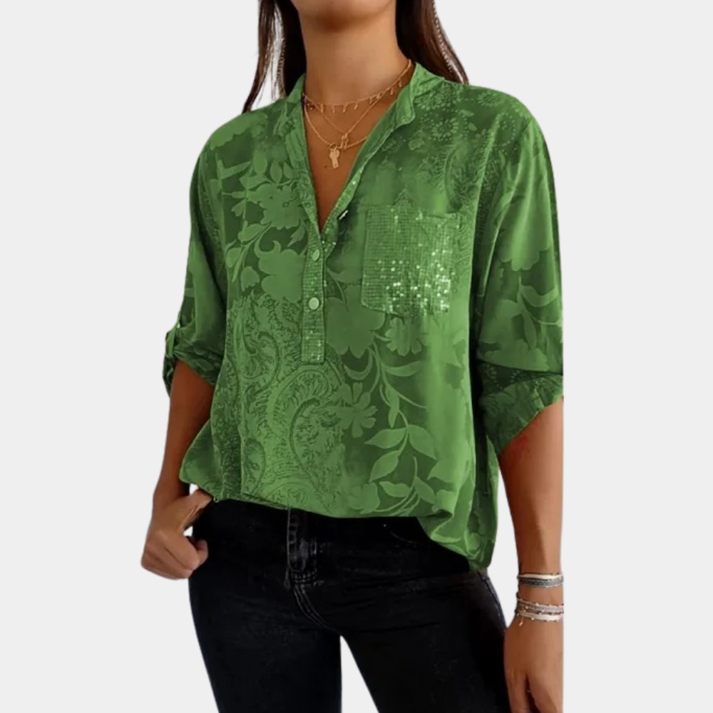 Esme™ Dames V-Hals Blouse