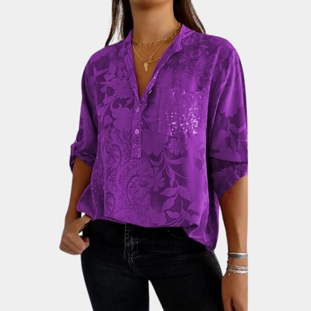 Esme™ Dames V-Hals Blouse