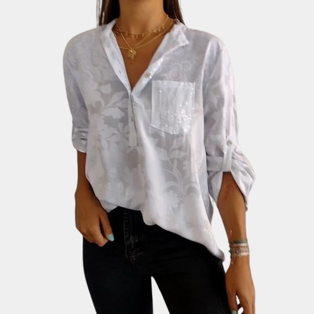 Esme™ Dames V-Hals Blouse