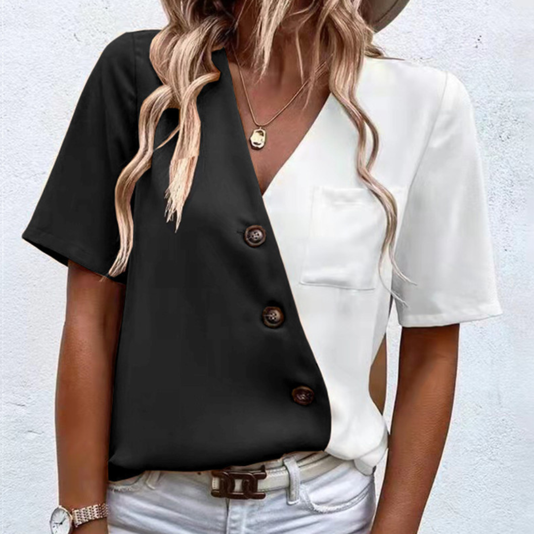 Caroline™ Dames Colorblock Blouse