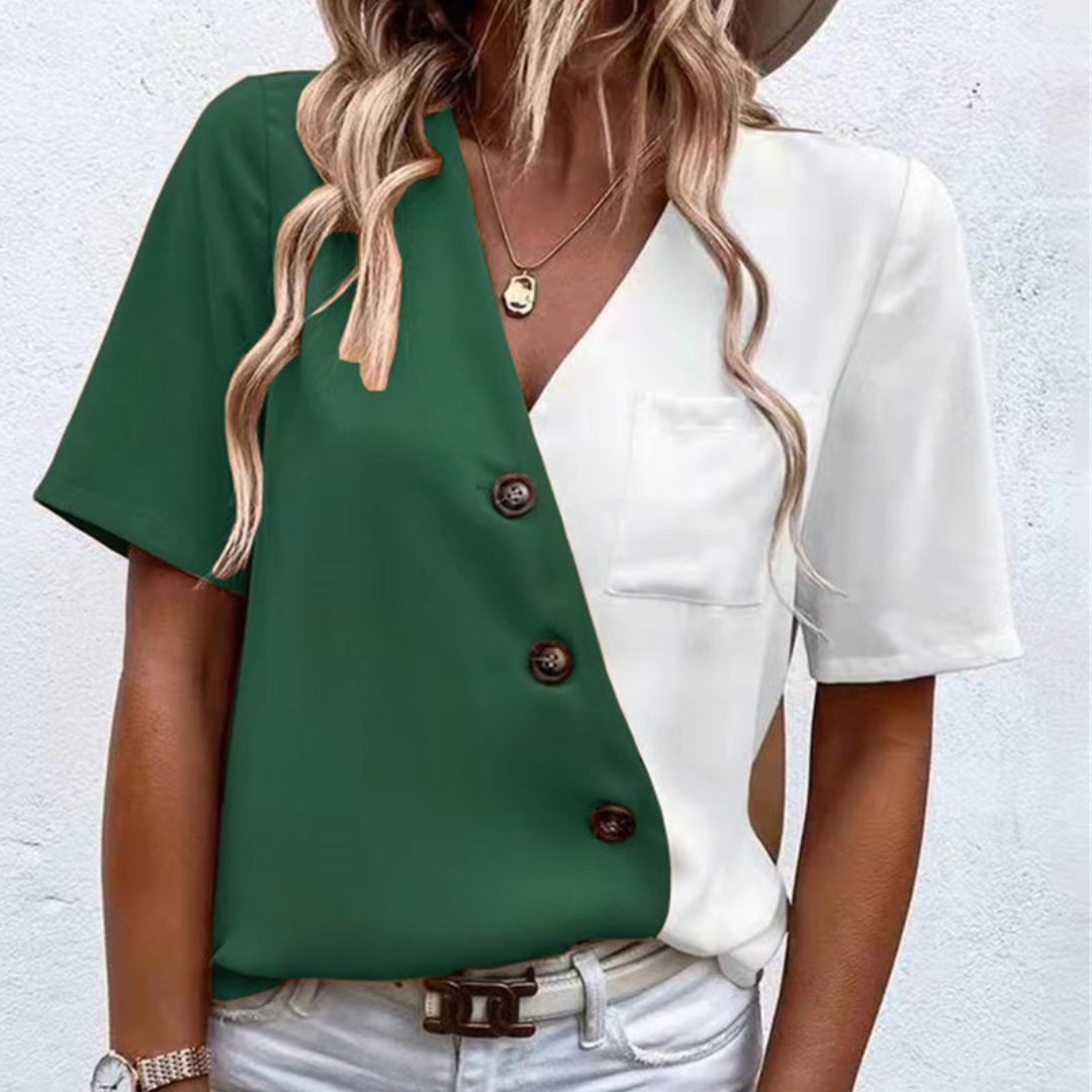 Caroline™ Dames Colorblock Blouse