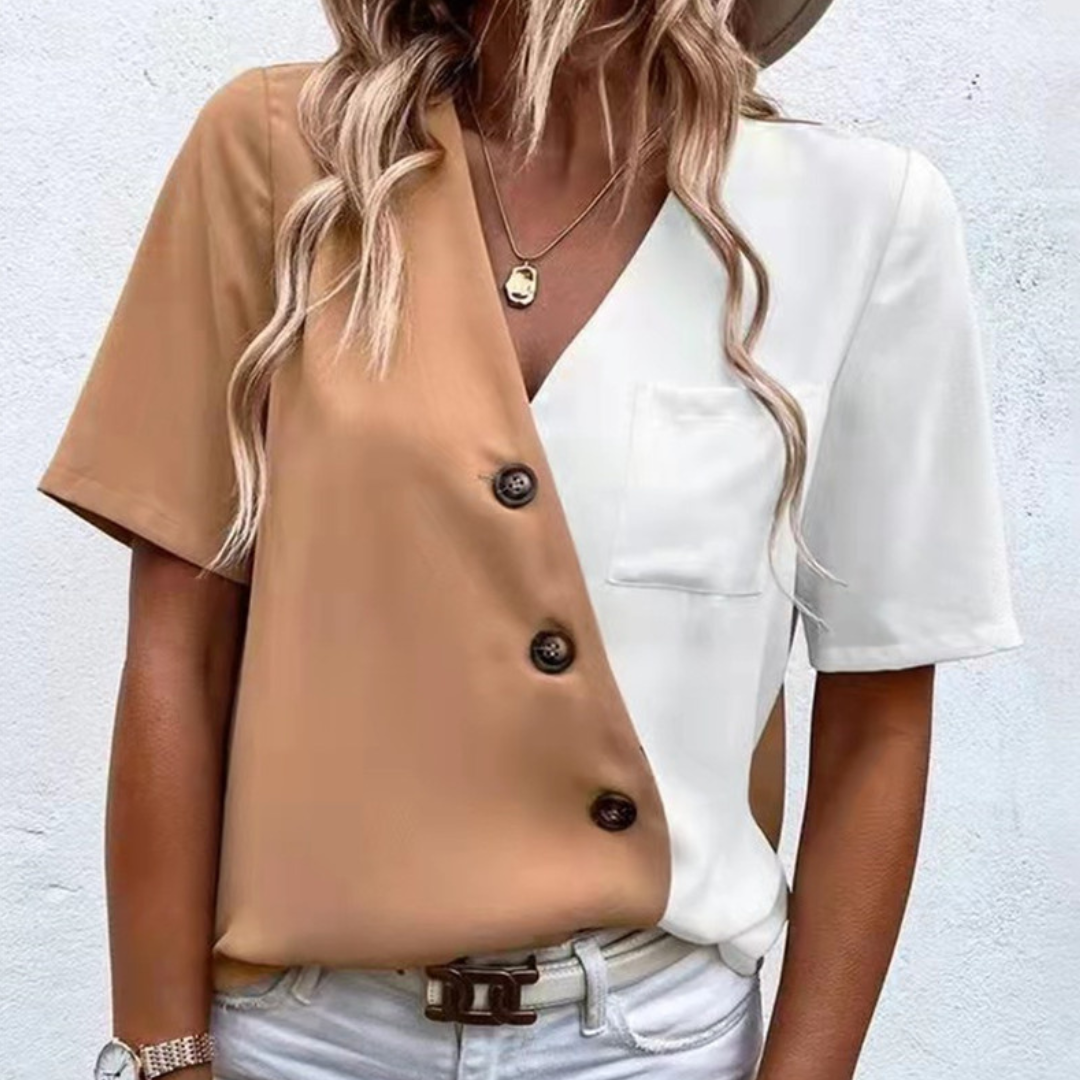 Caroline™ Dames Colorblock Blouse