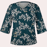 Lieke™ Damesblouse met Bloemenprint en V-hals