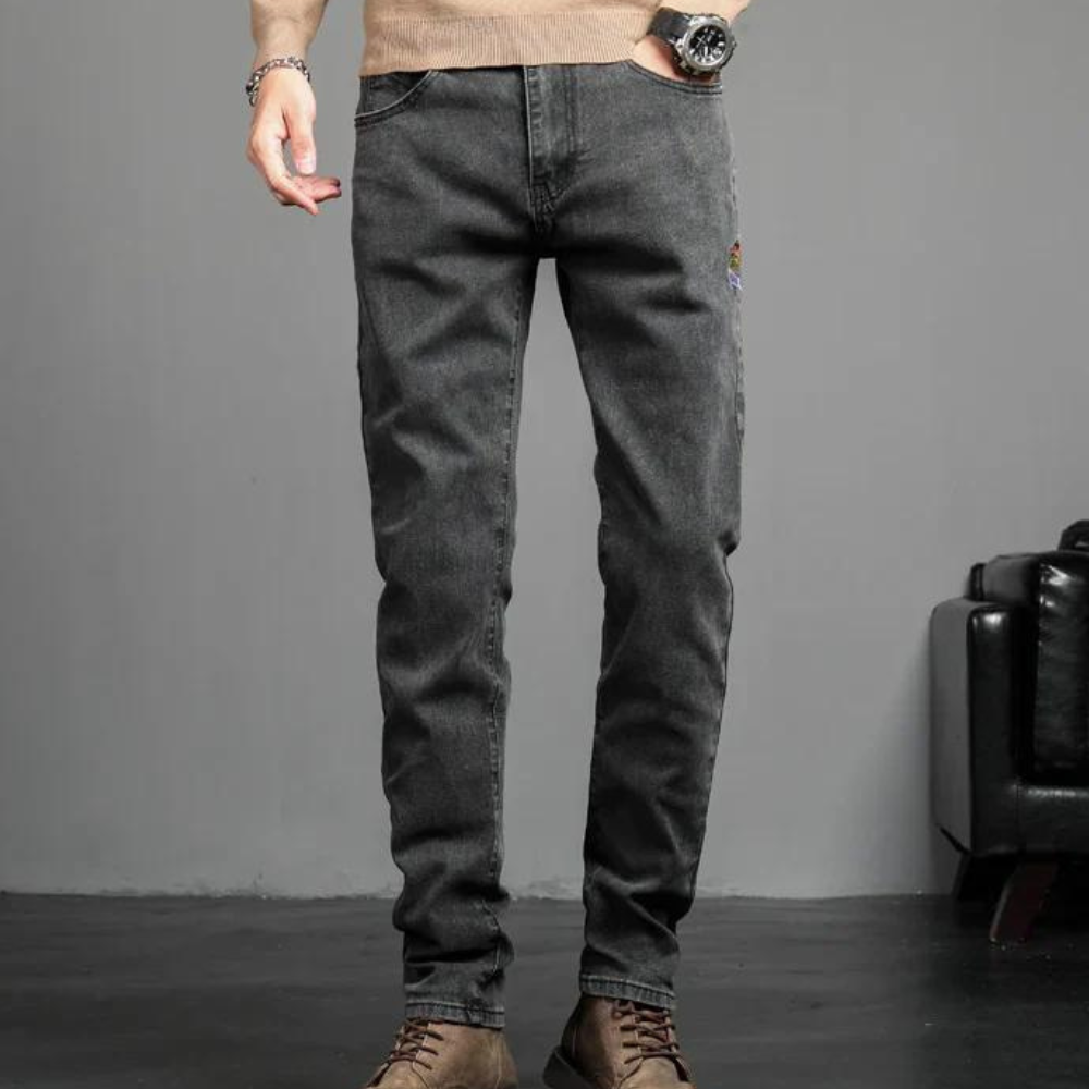 Finn™ Heren Slim Fit Jeans met Wassing