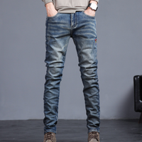 Finn™ Heren Slim Fit Jeans met Wassing
