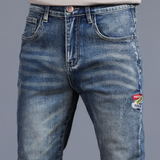 Finn™ Heren Slim Fit Jeans met Wassing