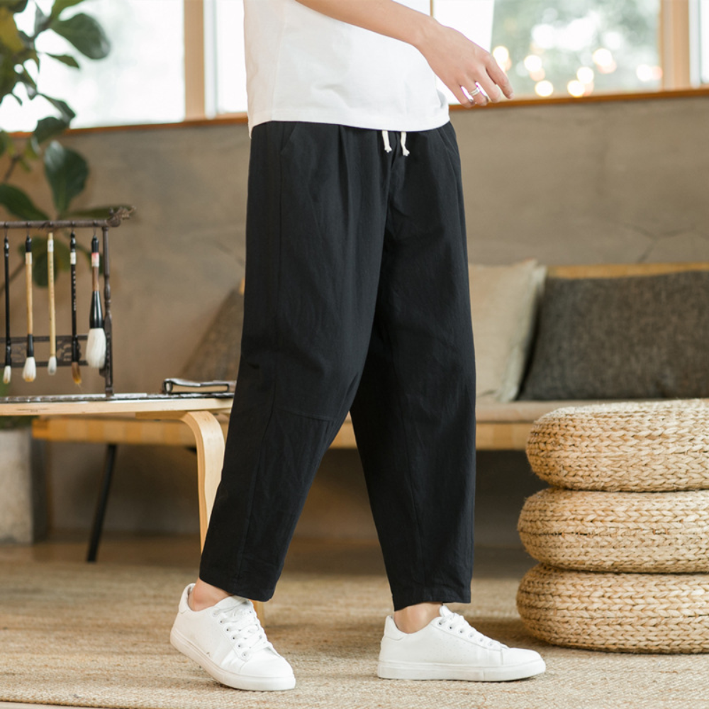 Mees™ Heren Linnen Loungebroek
